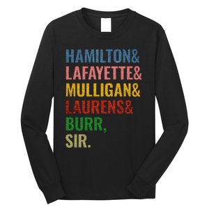 Hamilton Laurens Lafayette Mulligan Burr Sir Long Sleeve Shirt