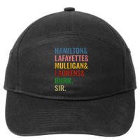 Hamilton Laurens Lafayette Mulligan Burr Sir 7-Panel Snapback Hat