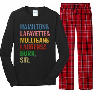 Hamilton Laurens Lafayette Mulligan Burr Sir Long Sleeve Pajama Set