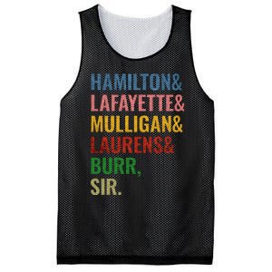 Hamilton Laurens Lafayette Mulligan Burr Sir Mesh Reversible Basketball Jersey Tank