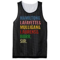 Hamilton Laurens Lafayette Mulligan Burr Sir Mesh Reversible Basketball Jersey Tank