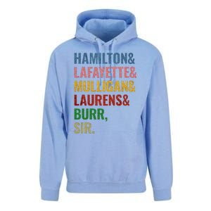 Hamilton Laurens Lafayette Mulligan Burr Sir Unisex Surf Hoodie