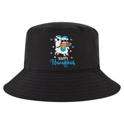 Hanukkah Llamakah Llama Sloth Happy Hanukkah Chanukah Cool Comfort Performance Bucket Hat