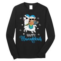 Hanukkah Llamakah Llama Sloth Happy Hanukkah Chanukah Long Sleeve Shirt