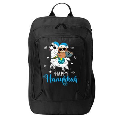 Hanukkah Llamakah Llama Sloth Happy Hanukkah Chanukah City Backpack