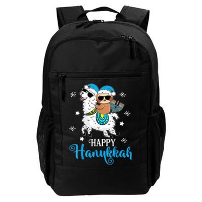 Hanukkah Llamakah Llama Sloth Happy Hanukkah Chanukah Daily Commute Backpack