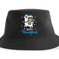 Hanukkah Llamakah Llama Sloth Happy Hanukkah Chanukah Sustainable Bucket Hat