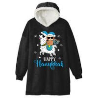 Hanukkah Llamakah Llama Sloth Happy Hanukkah Chanukah Hooded Wearable Blanket