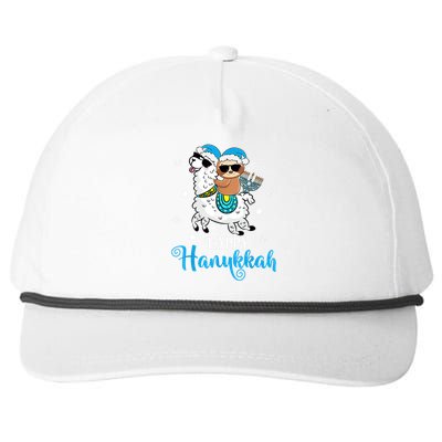 Hanukkah Llamakah Llama Sloth Happy Hanukkah Chanukah Snapback Five-Panel Rope Hat