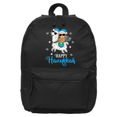 Hanukkah Llamakah Llama Sloth Happy Hanukkah Chanukah 16 in Basic Backpack