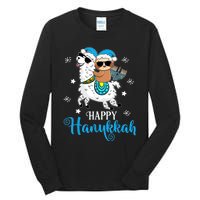 Hanukkah Llamakah Llama Sloth Happy Hanukkah Chanukah Tall Long Sleeve T-Shirt