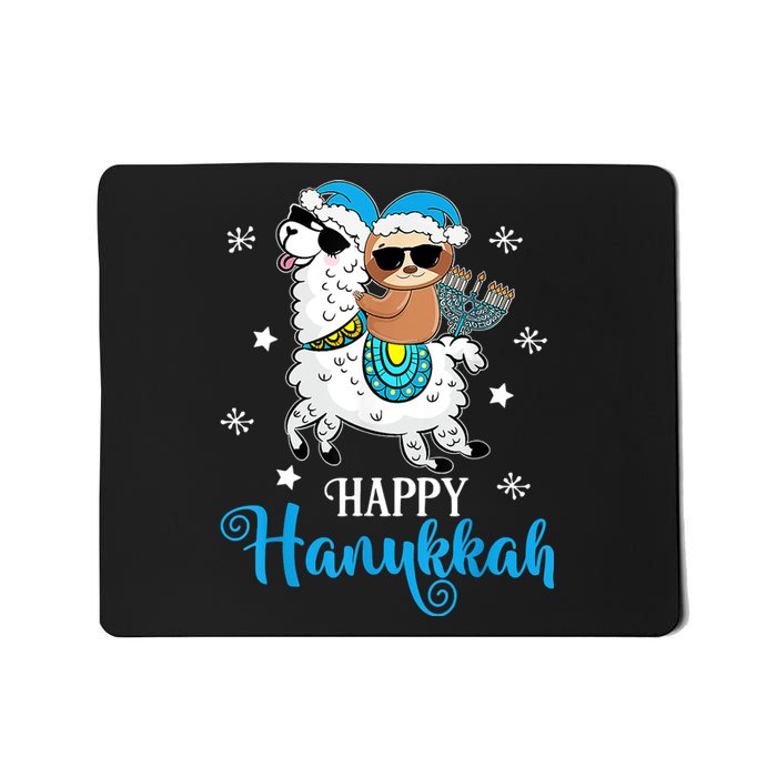 Hanukkah Llamakah Llama Sloth Happy Hanukkah Chanukah Mousepad