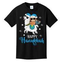 Hanukkah Llamakah Llama Sloth Happy Hanukkah Chanukah Kids T-Shirt