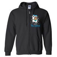 Hanukkah Llamakah Llama Sloth Happy Hanukkah Chanukah Full Zip Hoodie