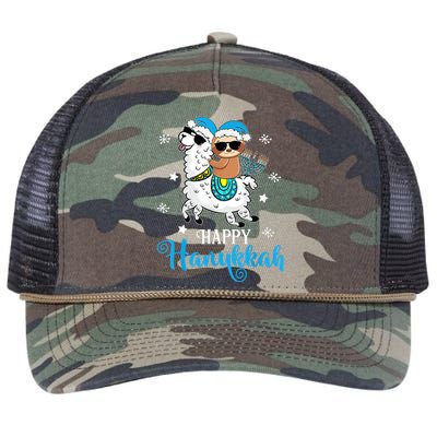 Hanukkah Llamakah Llama Sloth Happy Hanukkah Chanukah Retro Rope Trucker Hat Cap