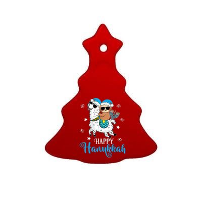 Hanukkah Llamakah Llama Sloth Happy Hanukkah Chanukah Ceramic Tree Ornament