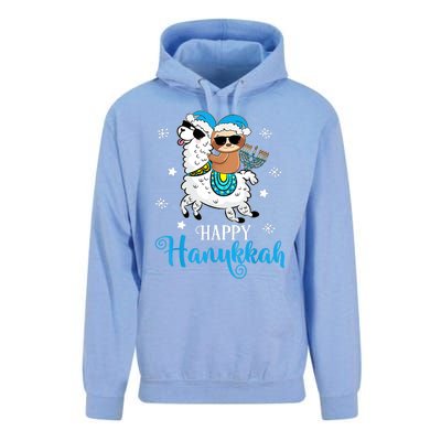 Hanukkah Llamakah Llama Sloth Happy Hanukkah Chanukah Unisex Surf Hoodie