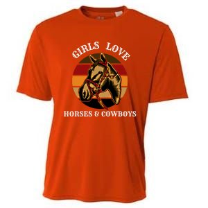 Horse Lovers  Love Horses And Cow Western Lover Gift Cooling Performance Crew T-Shirt