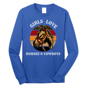 Horse Lovers  Love Horses And Cow Western Lover Gift Long Sleeve Shirt