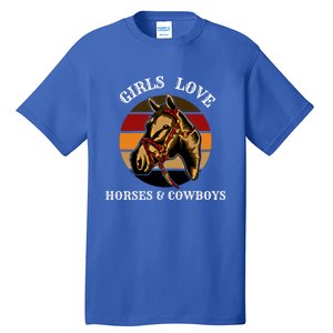 Horse Lovers  Love Horses And Cow Western Lover Gift Tall T-Shirt