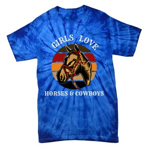 Horse Lovers  Love Horses And Cow Western Lover Gift Tie-Dye T-Shirt