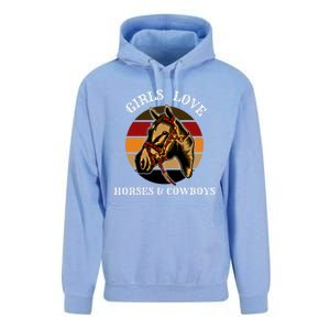 Horse Lovers  Love Horses And Cow Western Lover Gift Unisex Surf Hoodie