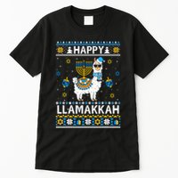 Happy Llamakkah Llama Alpaca Hanukkah Ugly Sweater Chanukah  Tall T-Shirt