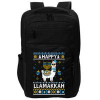 Happy Llamakkah Llama Alpaca Hanukkah Ugly Sweater Chanukah  Impact Tech Backpack