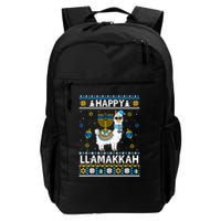 Happy Llamakkah Llama Alpaca Hanukkah Ugly Sweater Chanukah  Backpack