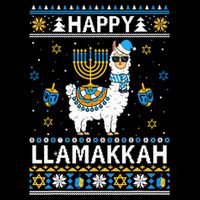 Happy Llamakkah Llama Alpaca Hanukkah Ugly Sweater Chanukah  Backpack