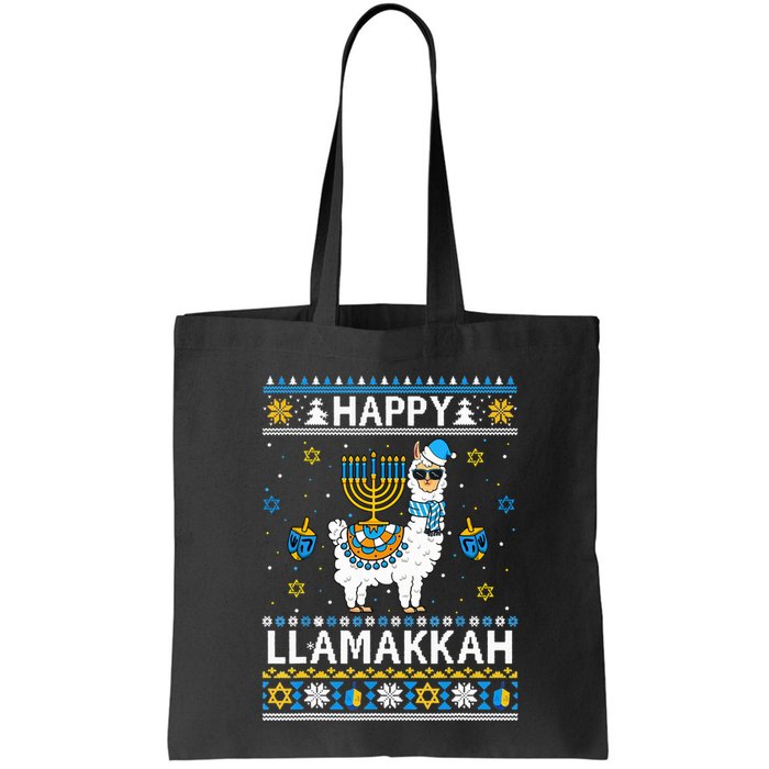 Happy Llamakkah Llama Alpaca Hanukkah Ugly Sweater Chanukah  Bag