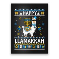 Happy Llamakkah Llama Alpaca Hanukkah Ugly Sweater Chanukah  Poster