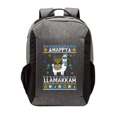 Happy Llamakkah Llama Alpaca Hanukkah Ugly Sweater Chanukah  Vector Backpack