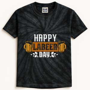 Happy Labeer Labor Day Gift Kids Tie-Dye T-Shirt