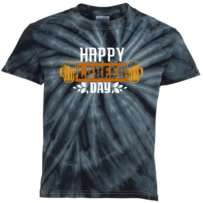 Happy Labeer Labor Day Gift Kids Tie-Dye T-Shirt