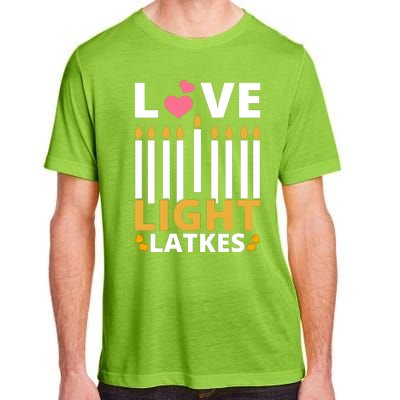 Hanukkah Love Light Latkes Gift Adult ChromaSoft Performance T-Shirt