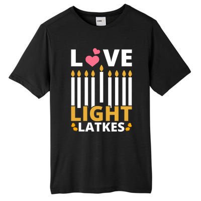 Hanukkah Love Light Latkes Gift Tall Fusion ChromaSoft Performance T-Shirt