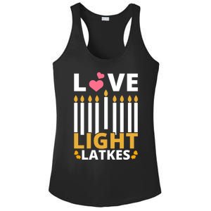 Hanukkah Love Light Latkes Gift Ladies PosiCharge Competitor Racerback Tank