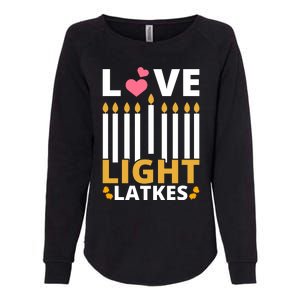 Hanukkah Love Light Latkes Gift Womens California Wash Sweatshirt