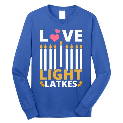 Hanukkah Love Light Latkes Gift Long Sleeve Shirt