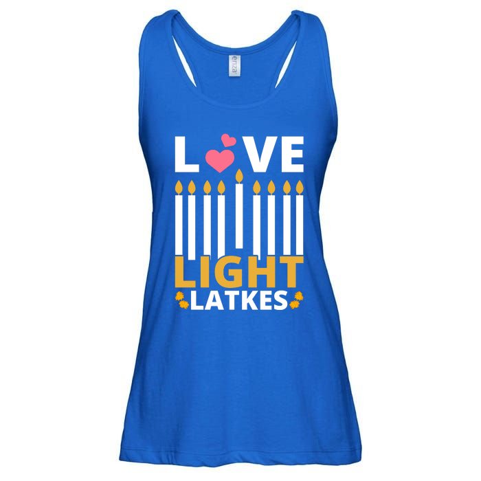 Hanukkah Love Light Latkes Gift Ladies Essential Flowy Tank