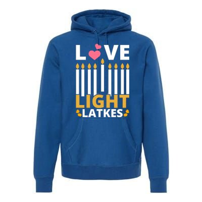 Hanukkah Love Light Latkes Gift Premium Hoodie