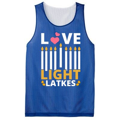 Hanukkah Love Light Latkes Gift Mesh Reversible Basketball Jersey Tank