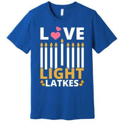 Hanukkah Love Light Latkes Gift Premium T-Shirt