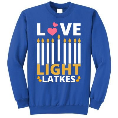 Hanukkah Love Light Latkes Gift Tall Sweatshirt