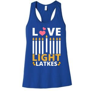 Hanukkah Love Light Latkes Gift Women's Racerback Tank