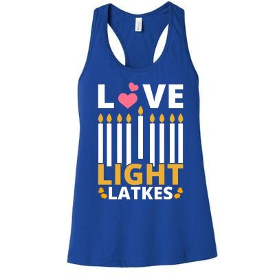 Hanukkah Love Light Latkes Gift Women's Racerback Tank