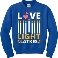 Hanukkah Love Light Latkes Gift Kids Sweatshirt