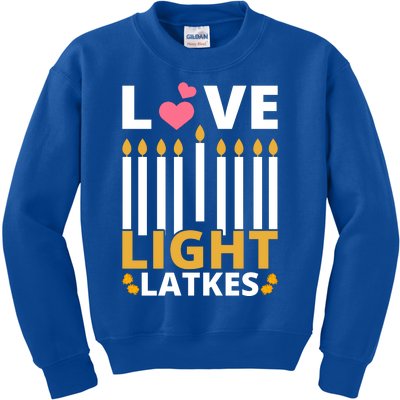 Hanukkah Love Light Latkes Gift Kids Sweatshirt