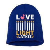 Hanukkah Love Light Latkes Gift Short Acrylic Beanie